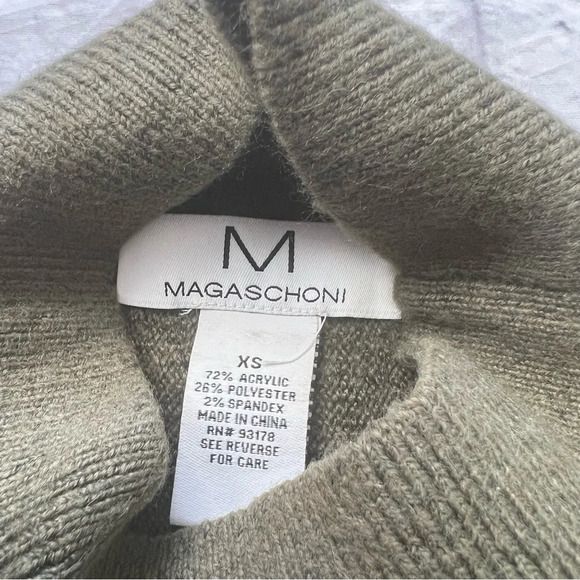 Olive Green Tunic Sweater Mock Neck Long Sleeve Casual Comfy Pullover - Picture 4 of 5